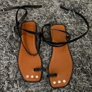 Bar III Black Strappy Sandals